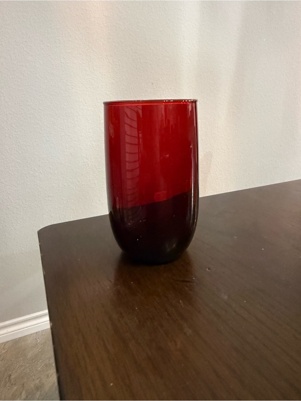 Vintage ANCHOR HOCKING 4.25” Royal Ruby Red Juice 8oz Glass
